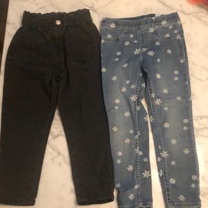 Zara black jeans and H&M skinny jeans size 3-4